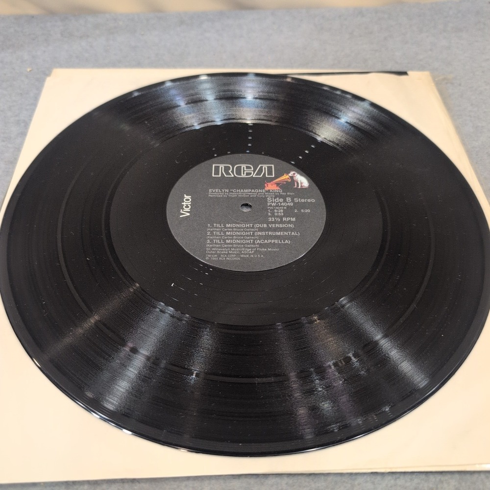 Evelyn Champagne King Till Midnight Remixed 12" Vinyl Single 1984 RCA PW-14049 - Picture 6 of 7